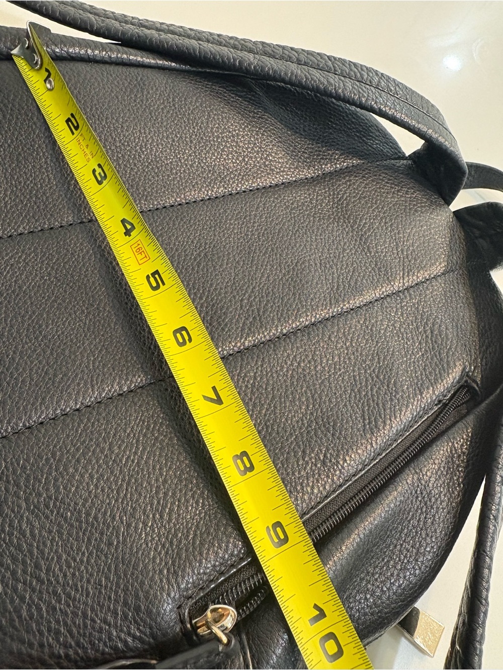 Michael Kors Black Leather Backpack with Gold Hardware - Picture 15 of 15